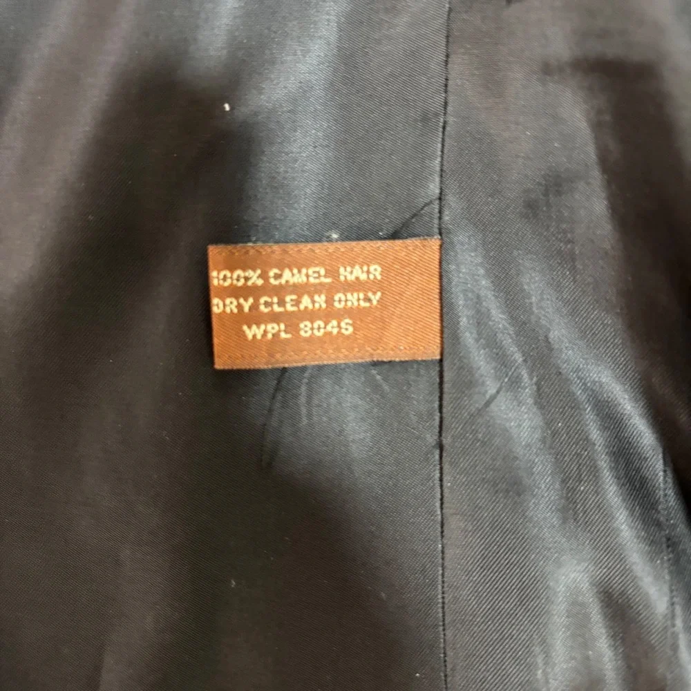 Tasso Elba Mens 100% Camel Hair Blazer Black Lanificio‎ Campore 42R TF52B02